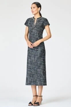 EMBELLISHED LIZ DRESS - OBSIDIAN FROST -Sachin and Babi US R261D07 001 3