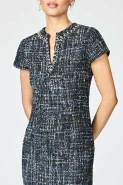 EMBELLISHED LIZ DRESS - OBSIDIAN FROST -Sachin and Babi US R261D07 001 4