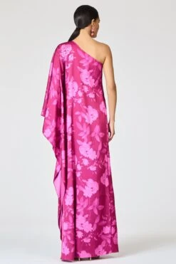 EMBELLISHED DEMI GOWN - RHODOLITE ROSES -Sachin and Babi US R261G02 676 4