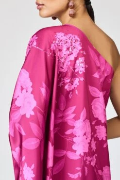 EMBELLISHED DEMI GOWN - RHODOLITE ROSES -Sachin and Babi US R261G02 676 5