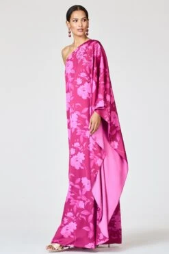 EMBELLISHED DEMI GOWN - RHODOLITE ROSES -Sachin and Babi US R261G02 676 7