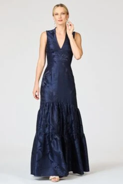 CELLA GOWN - DEEP OCEAN -Sachin and Babi US R261G04 411 8