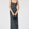 EMBELLISHED TWEED LANA GOWN - OBSIDIAN FROST