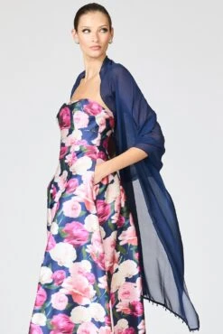 EMBELLISHED EMMY SCARF - OCEAN BLUE