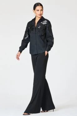 EMBELLISHED PARADISO TOP - BLACK 9 EMBELLISHED PARADISO TOP - BLACK -Sachin and Babi US R261T04 001 3