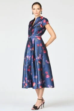 MARTINE DRESS - MIDNIGHT JARDIN -Sachin and Babi US R262D14 418