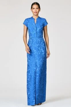 CLOQUE LYNN GOWN - MOONBEAM -Sachin and Babi US R262G13 498 2