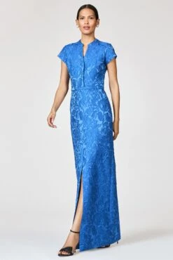CLOQUE LYNN GOWN - MOONBEAM -Sachin and Babi US R262G13 498