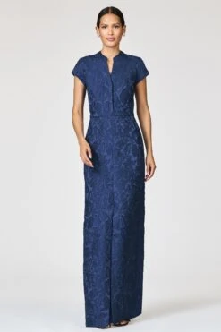 CLOQUE LYNN GOWN - MIDNIGHT