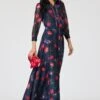 EMBELLISHED ADDISON GOWN - MIDNIGHT JARDIN