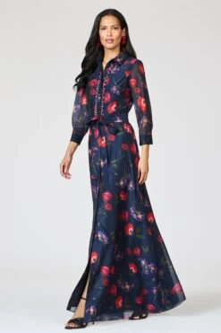 EMBELLISHED ADDISON GOWN - MIDNIGHT JARDIN -Sachin and Babi US R262G17 418 4