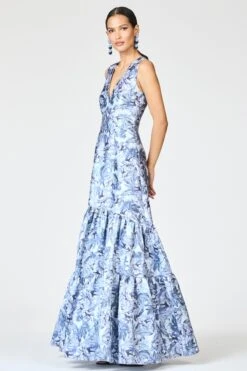 RORI GOWN - FROZEN FLORA -Sachin and Babi US R262G25 462 5