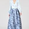 ZOE GOWN - CELESTIAL BLUE/FROZEN FLORA -Sachin and Babi US R262G26 451 2