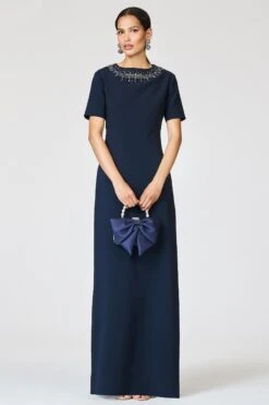 EMBELLISHED FRANCA GOWN - MIDNIGHT