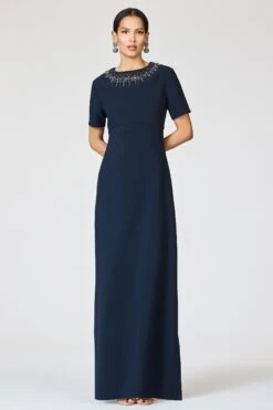 EMBELLISHED FRANCA GOWN - MIDNIGHT -Sachin and Babi US R262G28 410 6 1
