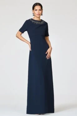 EMBELLISHED FRANCA GOWN - MIDNIGHT -Sachin and Babi US R262G28 410 7