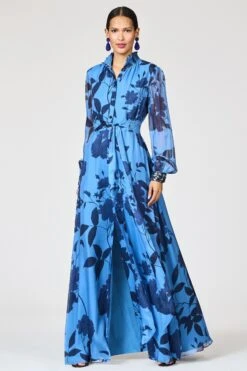 EMBROIDERED CASSANDRA GOWN - CELESTIAL BLOOMS