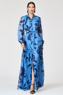 EMBROIDERED CASSANDRA GOWN - CELESTIAL BLOOMS -Sachin and Babi US R262G32 465