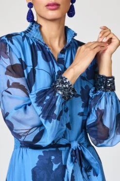 EMBROIDERED CASSANDRA GOWN - CELESTIAL BLOOMS -Sachin and Babi US R262G32 465 8