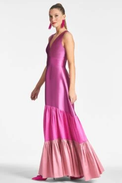 Rori Gown - Fuchsia/Multi -Sachin and Babi US RORIGOWN PINK SIDE 35b4f961 22ef 47bd a450 cb70a7b27151