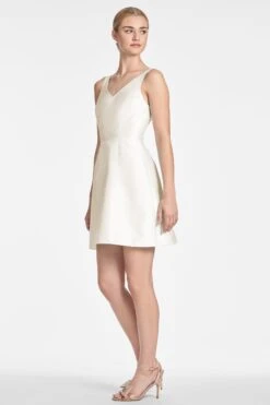 Rosie Dress - Ivory 14 Rosie Dress - Ivory -Sachin and Babi US ROSIEDRESS IVORY SIDE2