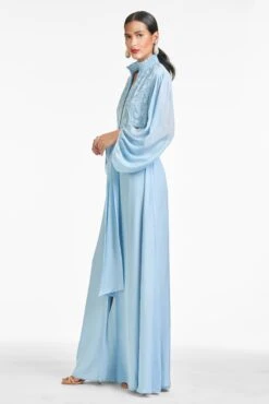 Beatrix Gown - Chambray Blue -Sachin and Babi US S221G13F 455 BEATRIXGOWN CHAMBRAYBLUE SIDE e013272c 99e9 43ca 8209 fda1e3105764