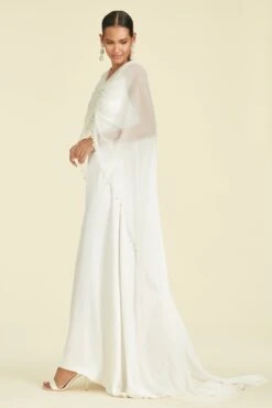 Arabella Cape - Off White -Sachin and Babi US S222C01 101 ARABELLACAPE OFFWHITE SIDE
