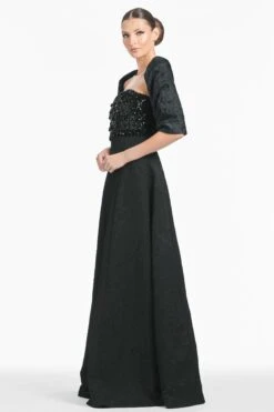 THE HUG SHAWL - BLACK JACQUARD CLOQUE -Sachin and Babi US S242J02 410 2 BLACK