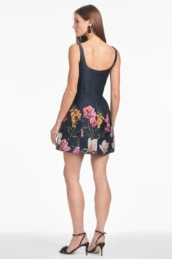 CAROLINE DRESS - DARK MIDNIGHT GARDEN -Sachin and Babi US S251D05 413 4