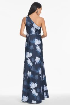 DELPHINE GOWN - MIDNIGHT GLACIAL ROSE -Sachin and Babi US S251D46 003 2