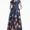 MARTA GOWN - DARK MIDNIGHT GARDEN -Sachin and Babi US S251G05 413 2