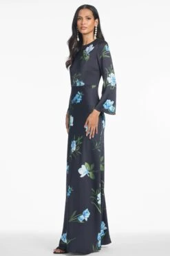 EMBELLISHED ALEX GOWN - NIGHT SKY BLUE OCULATA -Sachin and Babi US S251G11 416 3