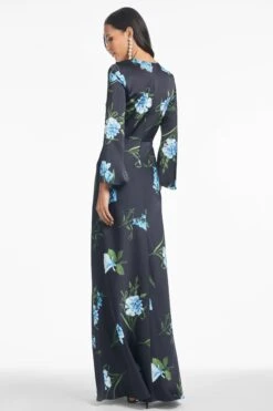 EMBELLISHED ALEX GOWN - NIGHT SKY BLUE OCULATA -Sachin and Babi US S251G11 416 4