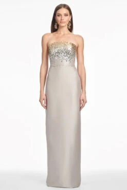 PHAEDRA GOWN - PEWTER -Sachin and Babi US S251G35 250
