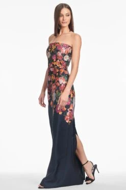 EMBELLISHED SABINE GOWN - MIDNIGHTS MAGIC BLOOMS -Sachin and Babi US S251G44 414 4