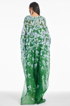 GILDA GOWN - KELLY GREEN DEGRADE FLORALS -Sachin and Babi US S251G49F 358 6