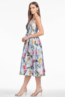 OLENA DRESS - GLACIAL BLUE BLOSSOMS -Sachin and Babi US S252D16 456 4
