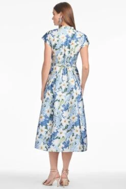 MARTINE DRESS - SKY BLUE STAR LILLIES -Sachin and Babi US S252D19 461 3
