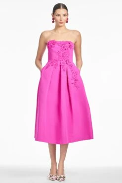 EVIE DRESS - CERISE -Sachin and Babi US S252D34 670 5