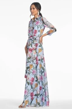 ADDISON GOWN - GLACIAL BLUE BLOSSOMS -Sachin and Babi US S252G21 456 5