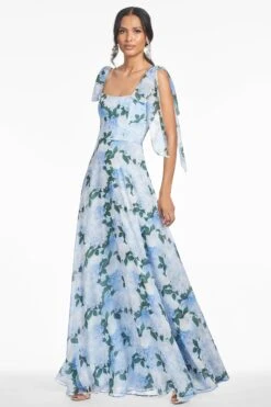 PEARL GOWN - GLACIAL PEONIES -Sachin and Babi US S252G27 458 2