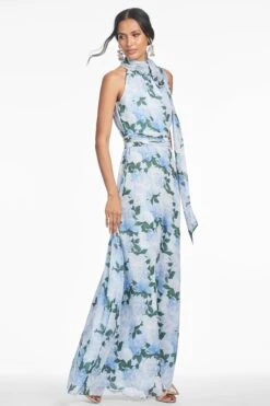 KAYLA GOWN - GLACIAL PEONIES -Sachin and Babi US S252G29 458 3