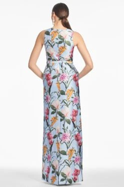 ADELLYN GOWN - GLACIAL BLUE BLOSSOMS -Sachin and Babi US S252G33 456 4