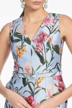 ADELLYN GOWN - GLACIAL BLUE BLOSSOMS -Sachin and Babi US S252G33 456 5