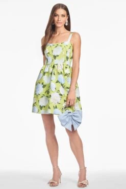 SAMIRA DRESS - CITRINE PEONIES -Sachin and Babi US S253D32 324