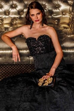 Lillian Gown - Black -Sachin and Babi US SACHIN BABIRESORT25LOOK10