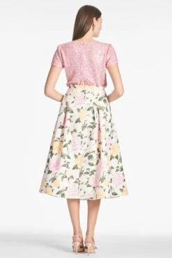 Veronica Top - Petal Pink -Sachin and Babi US SARATOP PINK LYDIASKIRT PINKLEMONADEBOUQUET BACK
