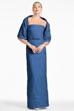 Sophia Gown - Midnight -Sachin and Babi US SHAWL MIDNIGHT FRONT3