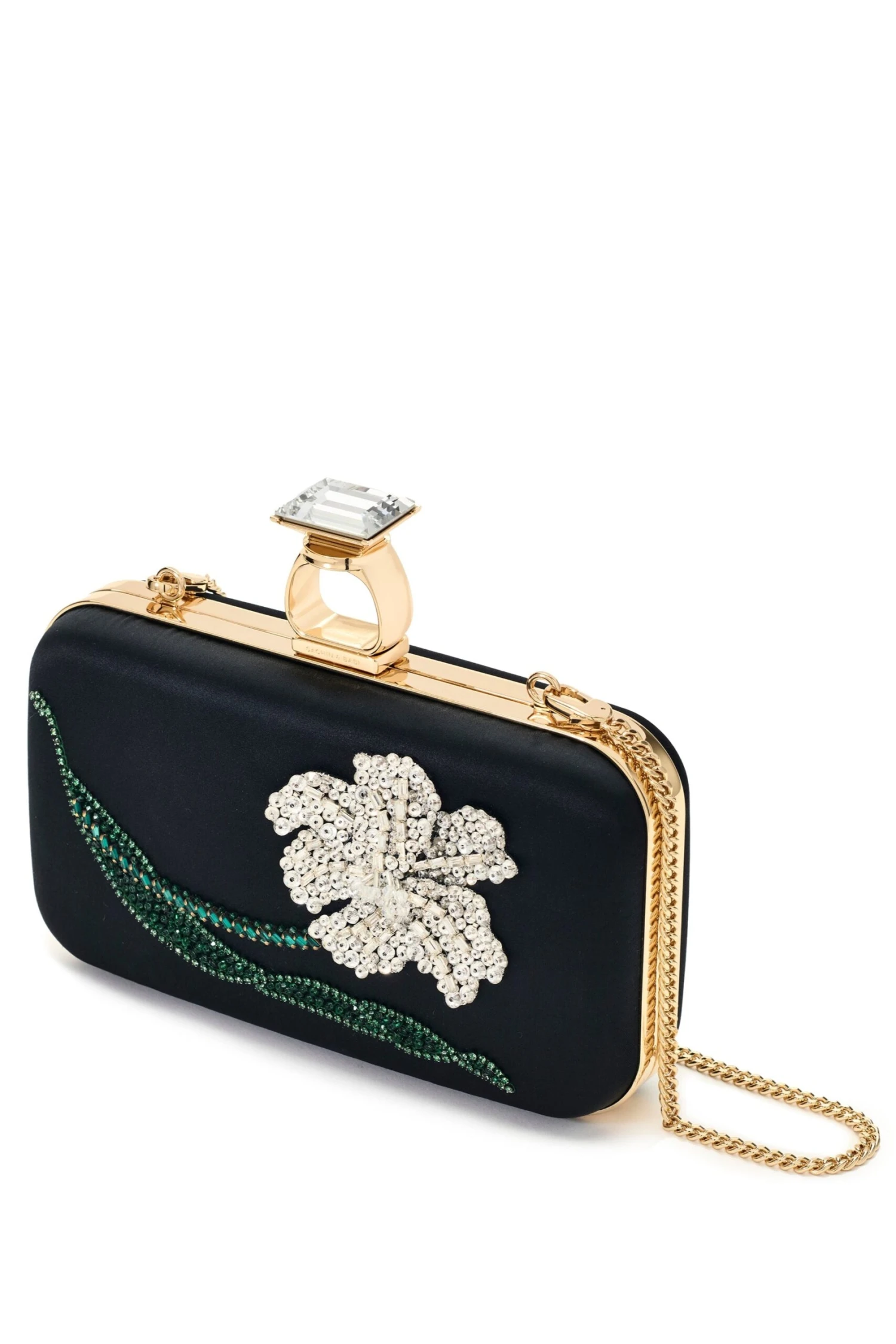 EMBROIDERED ON THE ROCKS CLUTCH - BLACK 4 EMBROIDERED ON THE ROCKS CLUTCH - BLACK - Image 2