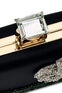 EMBROIDERED ON THE ROCKS CLUTCH - BLACK 10 EMBROIDERED ON THE ROCKS CLUTCH - BLACK -Sachin and Babi US SHOT 04 024